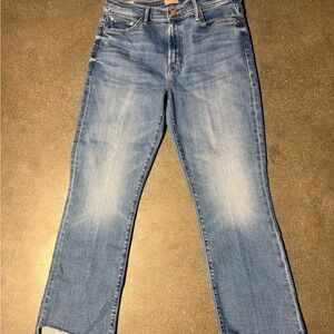 Mother The Insider Crop Step Fray